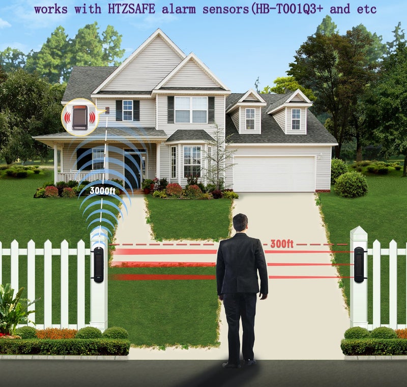 HTZSAFE DIY Solar Wireless Outdoor and Waterproof Alarm Receiver and Siren - Image 5